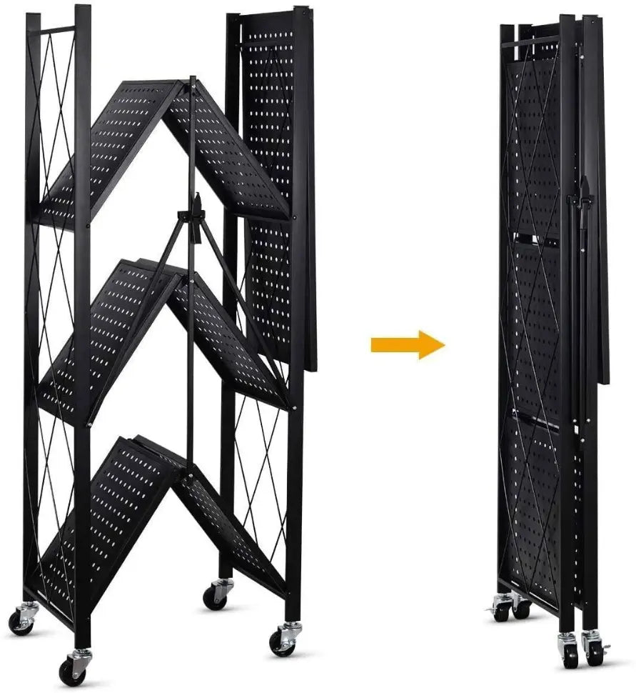 Étagère Métallique Pliable à 4 Niveaux