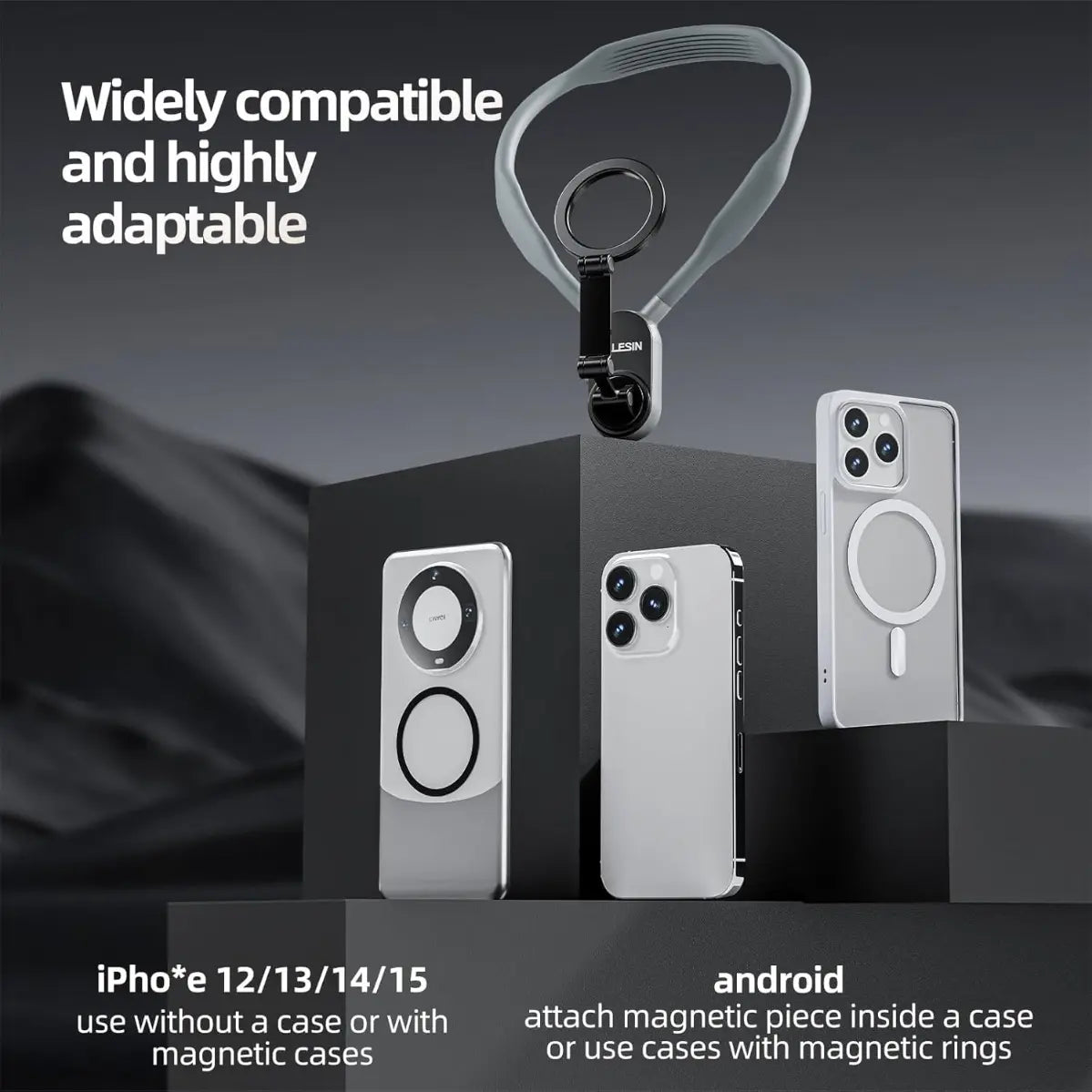 Support Magnétique Tour de Cou pour Téléphone