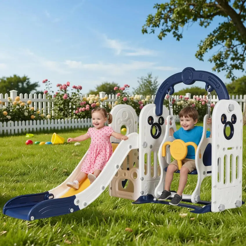 Toboggan Enfant Multifonction avec Balançoire