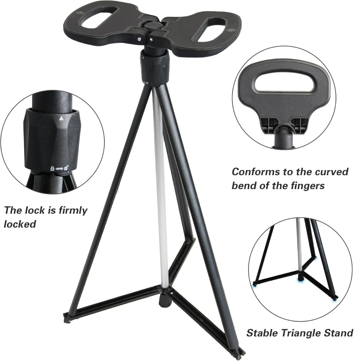 Canne de Marche avec Siège Pliable Réglable