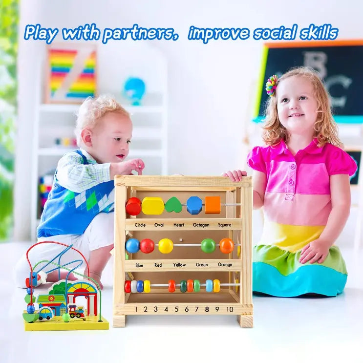 Chariot Éducatif en Bois pour Bébé
