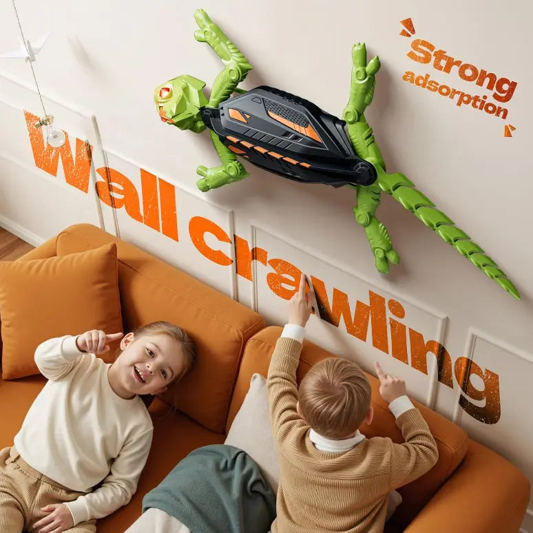 Gecko Télécommandé avec LED et Rotation 360°