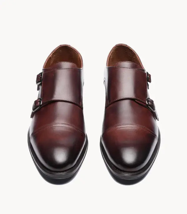 Chaussures Derby Double Boucle en Cuir