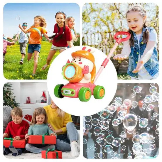 Machine à Bulles Lapin à Pousser pour Enfants