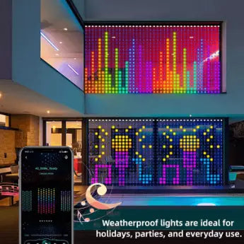 Rideau LED Intelligent 540 LEDs avec Contrôle Vocal