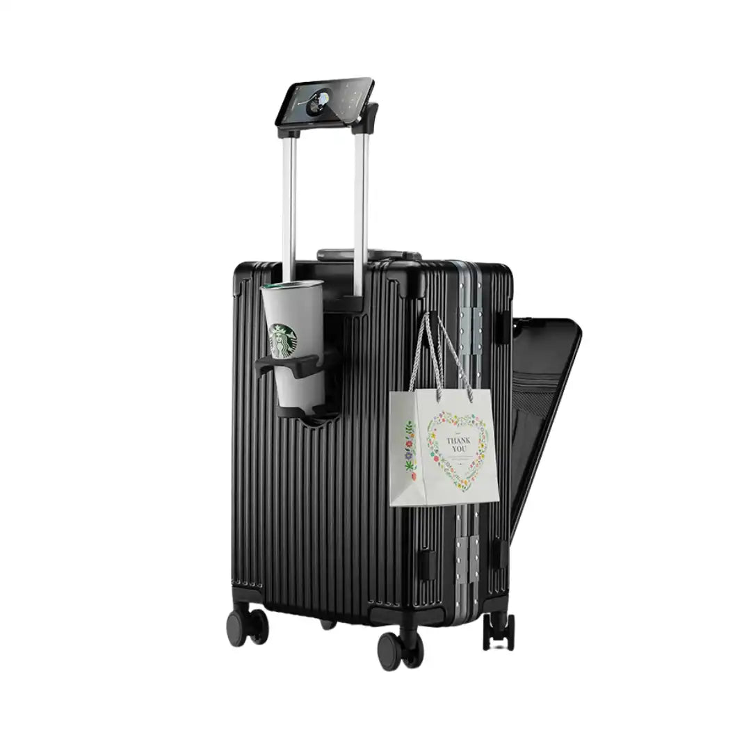 Valise à cadre en aluminium avec port USB