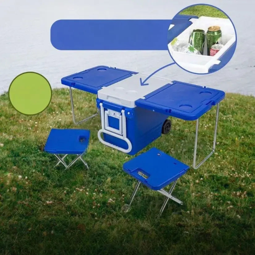 Table Pliable avec Glacière Intégrée