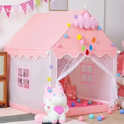 Tente Château Enfant avec Guirlande Lumineuse