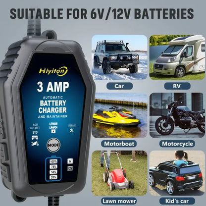 Chargeur de Batterie Intelligent 3 Modes