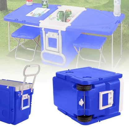 Table Pliable avec Glacière Intégrée