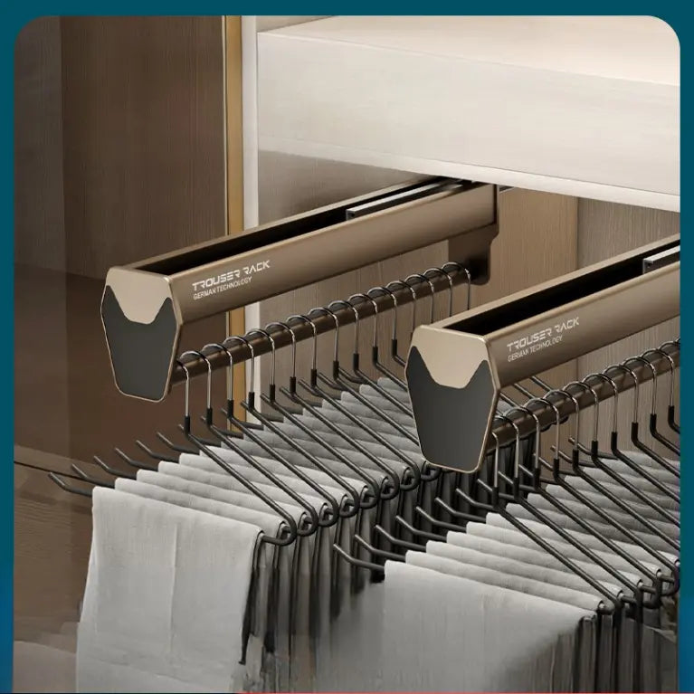 Range-Pantalons Coulissant en Métal Durable