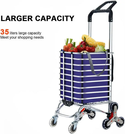 Chariot Courses Pliable avec Plaque de Couverture