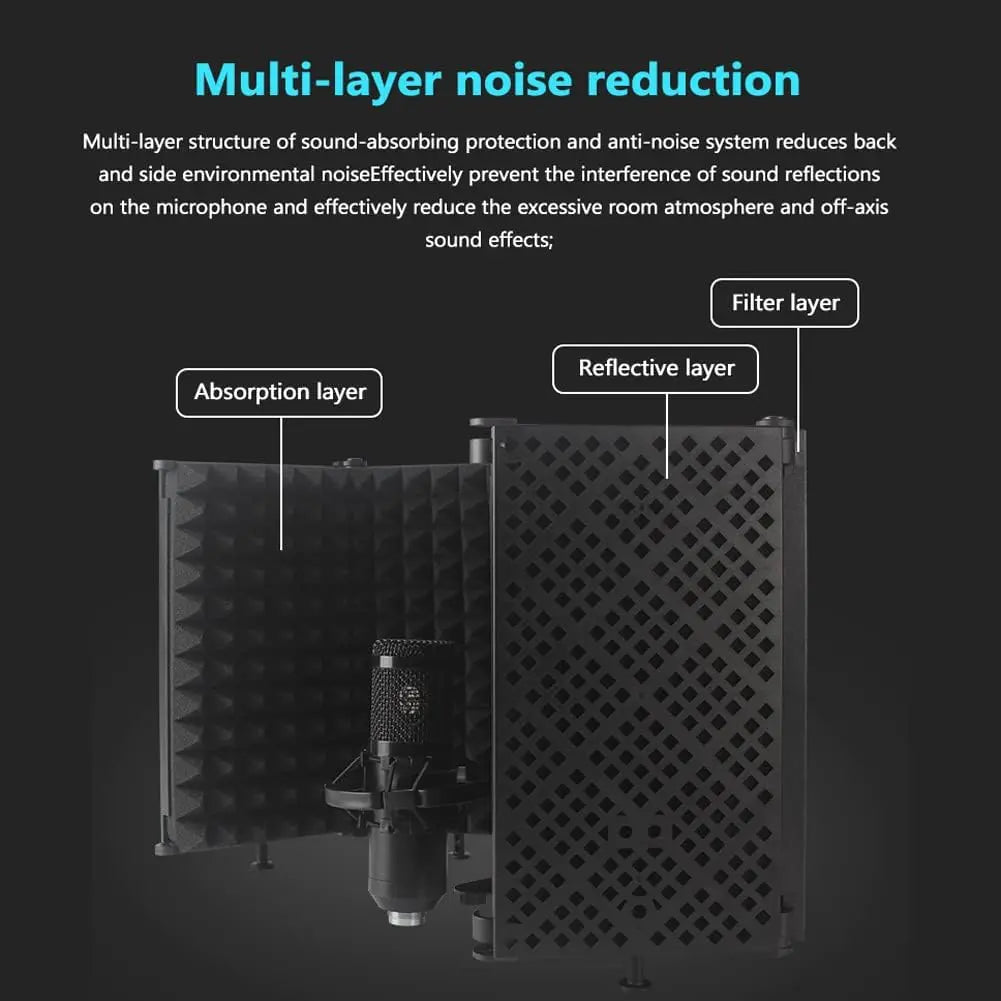 Écran Anti-Bruit pour Microphone de Studio