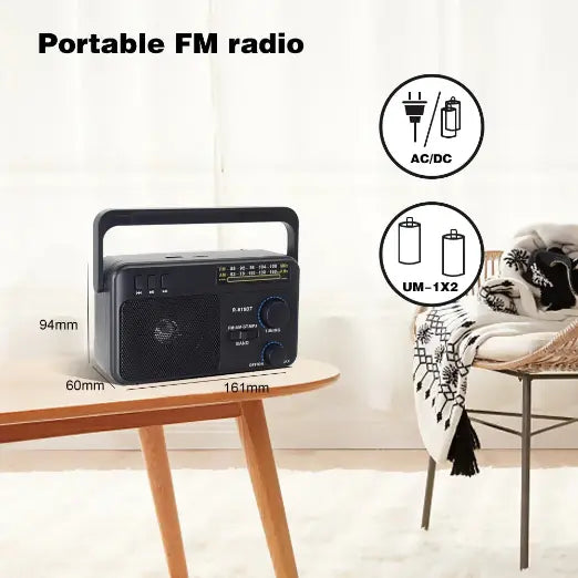 Radio Portable avec Lecteur et Fonction Microphone