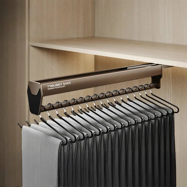 Range-Pantalons Coulissant en Métal Durable