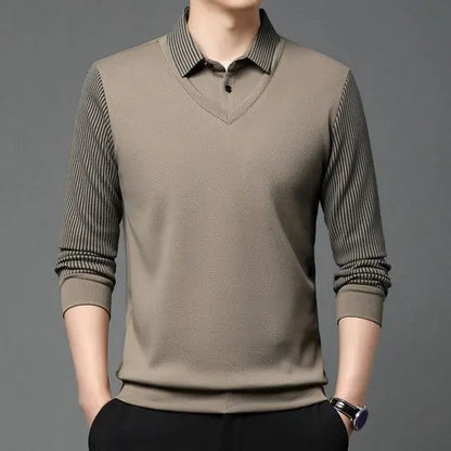 Polo Homme Élégant à Manches Longues