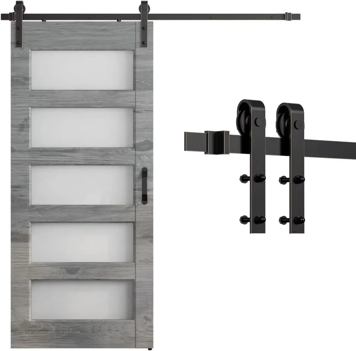 Kit de Rail Coulissant pour Porte de Grange