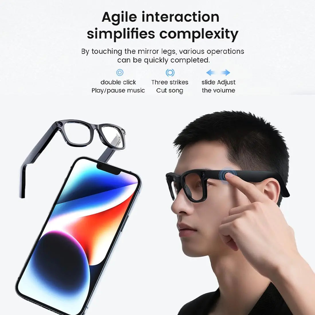 Lunettes Bluetooth avec Caméra Intégrée