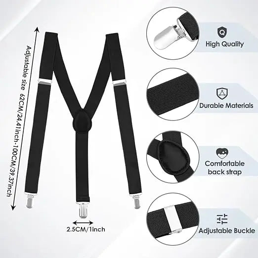 Bretelles Hommes 3.5 cm à Trois Pinces