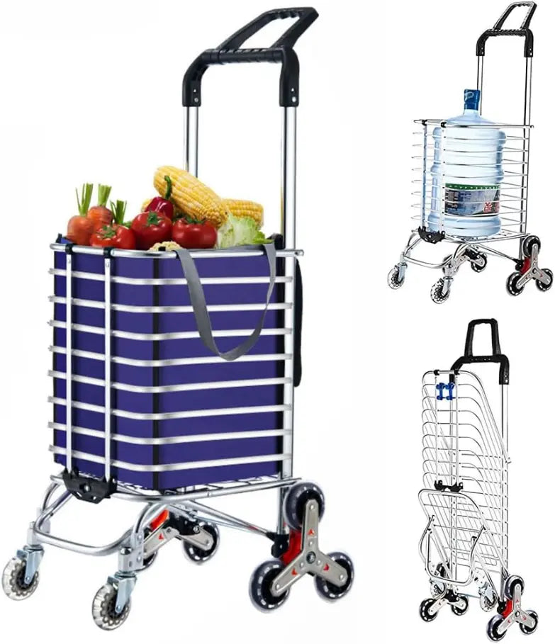 Chariot Courses Pliable avec Plaque de Couverture