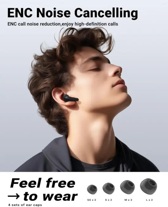 Écouteurs Bluetooth Transparente avec Écran Digital