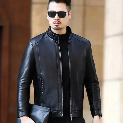 Veste Moto en Similicuir pour Hommes