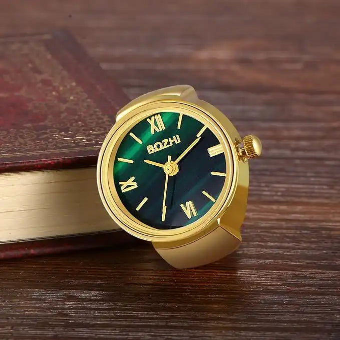 Montre à doigt avec bague et chiffres romains