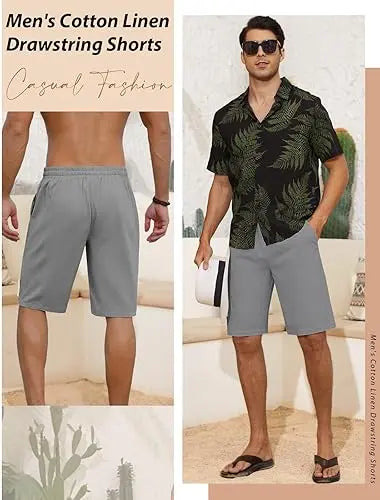 Shorts d'Été pour Hommes en Soie Glacée