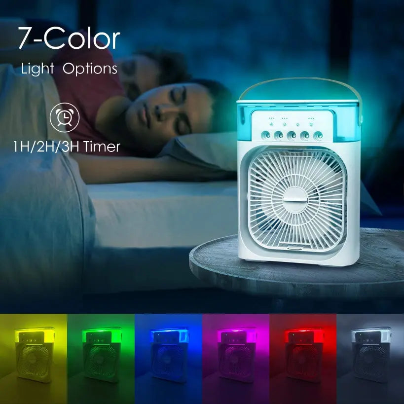 Ventilateur Portable USB avec Brume et LED