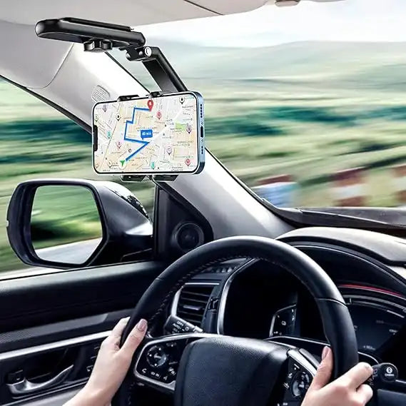 Support de Téléphone à 360° pour Pare-Soleil de Voiture