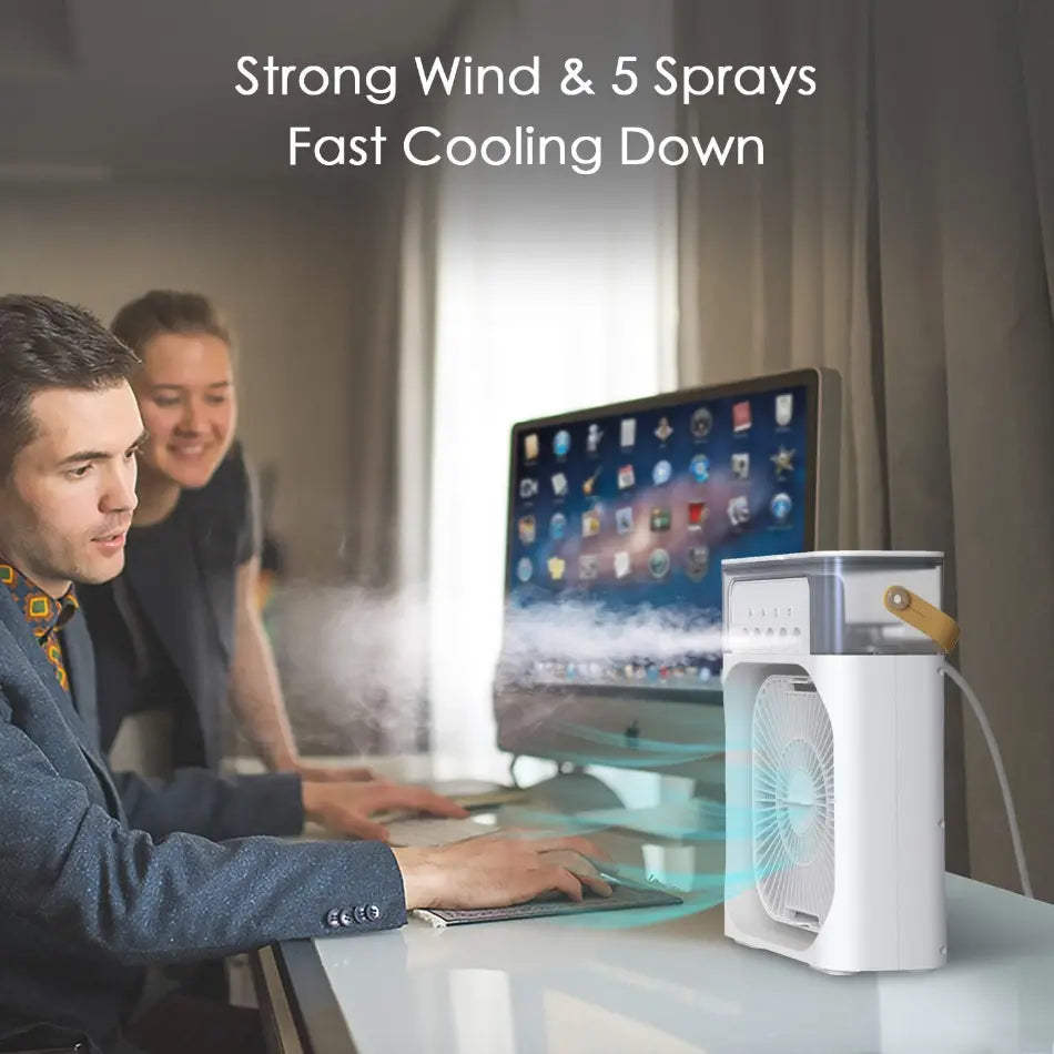 Ventilateur Portable USB avec Brume et LED