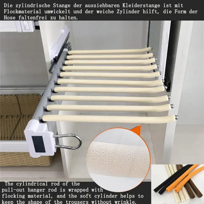 Porte-Pantalons Télescopique Latéral en Alliage