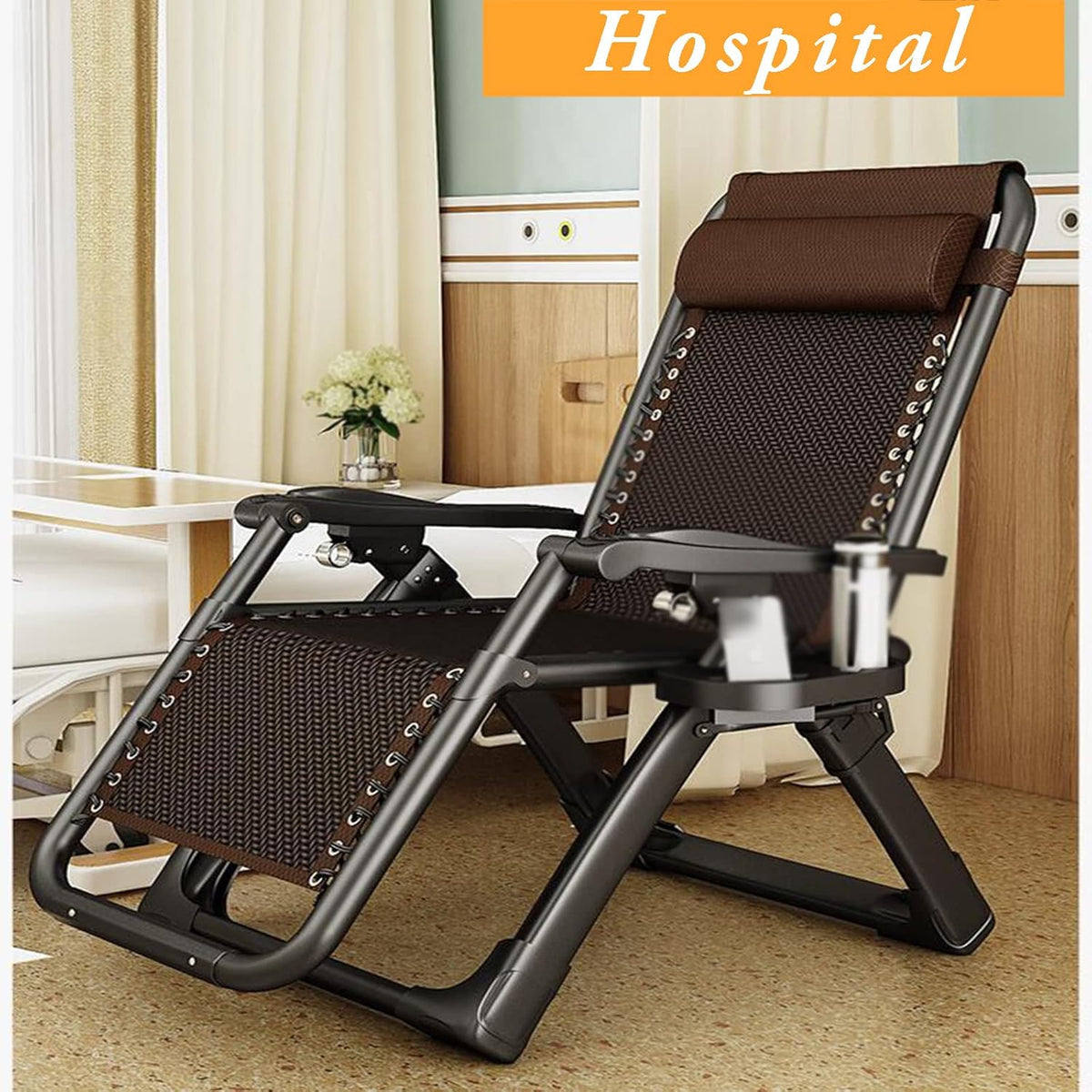Chaise Longue Inclinable Pliable en Acier