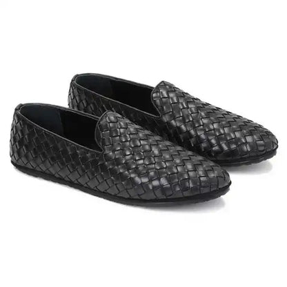 Mocassins en Cuir Tissés pour Hommes