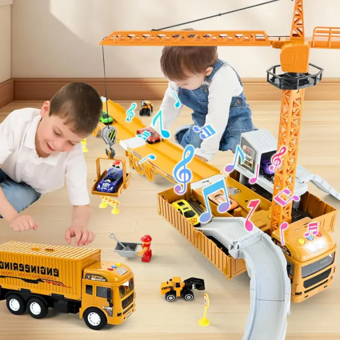 Camion Grue et Engins de Chantier pour Enfants