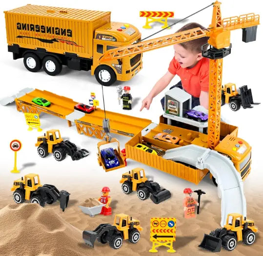 Camion Grue et Engins de Chantier pour Enfants