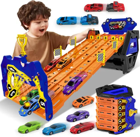 Circuit de Voitures à Trois Niveaux pour Enfants