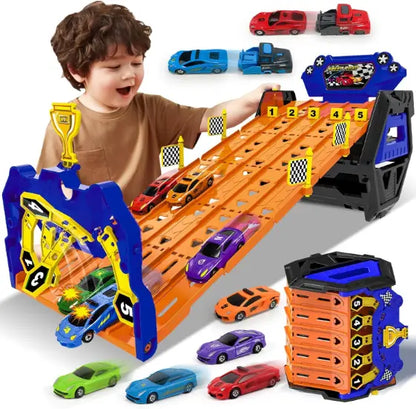 Circuit de Voitures à Trois Niveaux pour Enfants