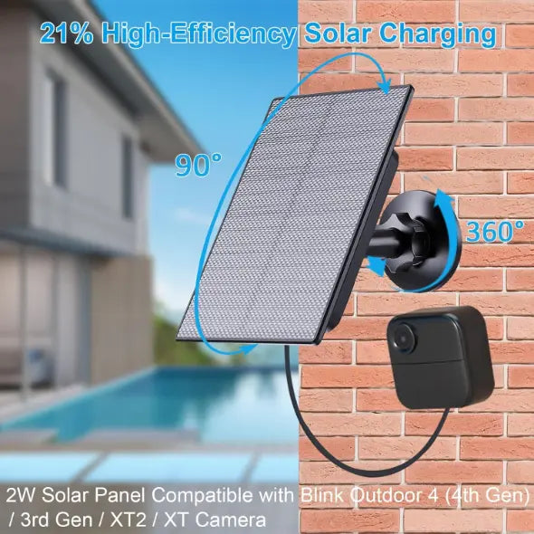 Panneau Solaire 2W Étanche pour Caméras