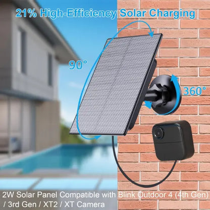 Panneau Solaire 2W Étanche pour Caméras