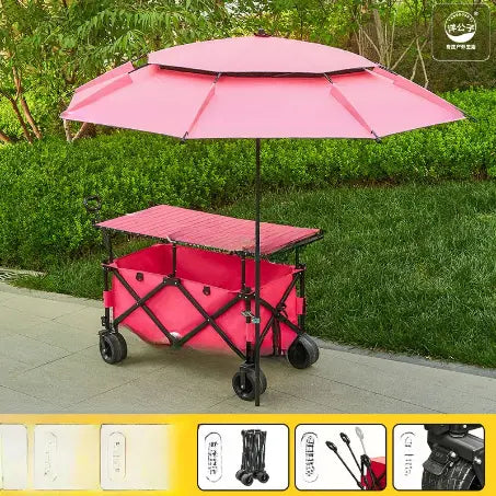 Chariot de Rue Pliable avec Parasol
