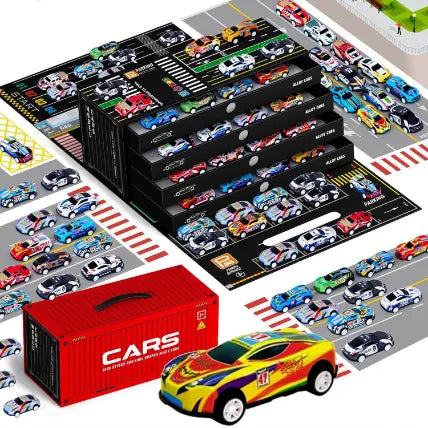 Coffret de 48 Voitures à Friction Métalliques