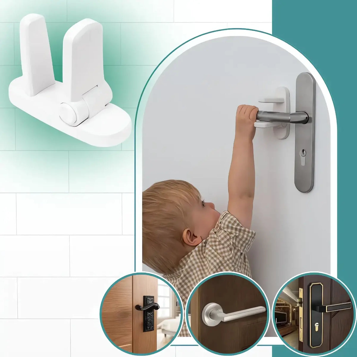 Pack 5 Verrous de Sécurité pour Poignée de Porte