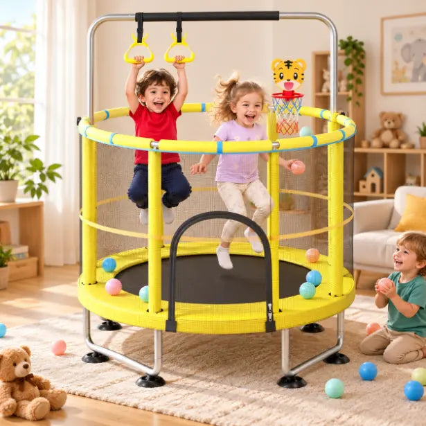 Trampoline Fitness avec Filet de Sécurité