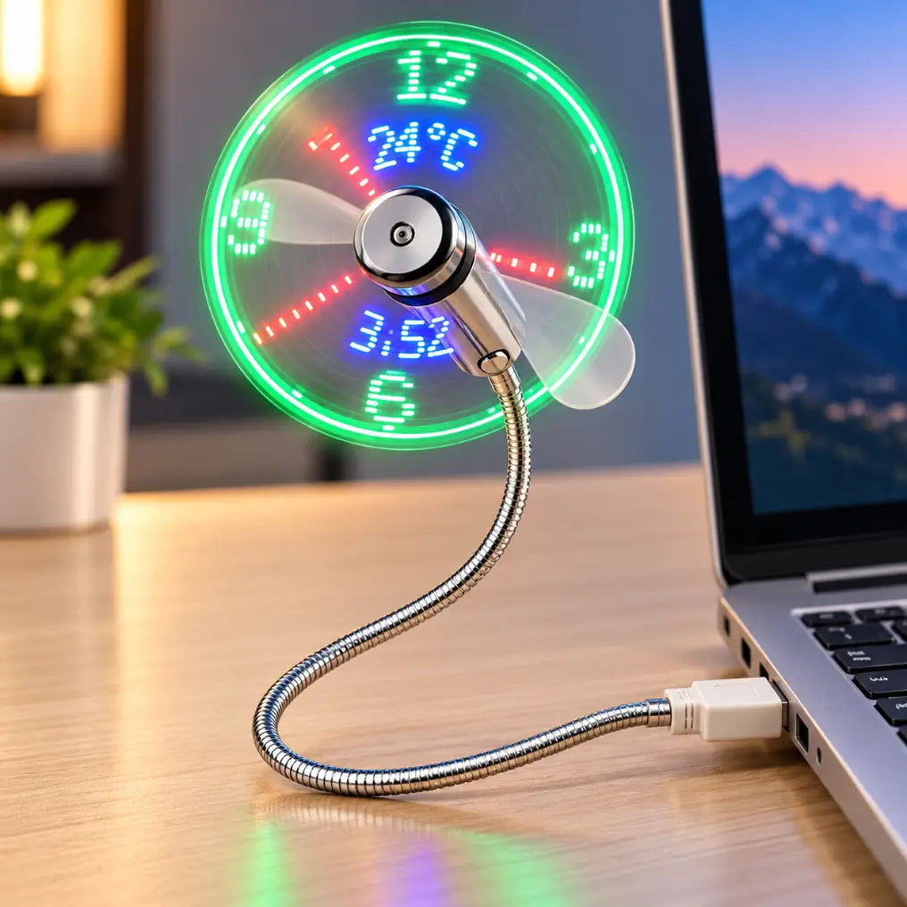 Ventilateur USB Flexible avec Température