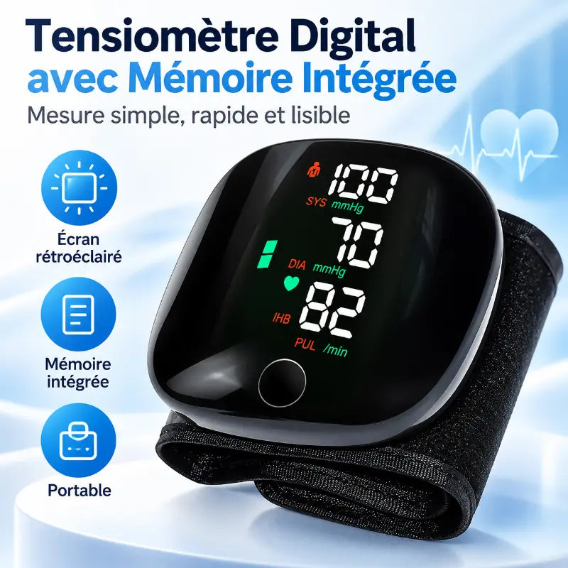 Tensiomètre Digital avec Mémoire Intégrée