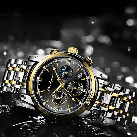 Montre à 6 Aiguilles avec Chrono et Phase de Lune