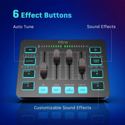Centre Audio de Jeu et Streaming à 4 Canaux