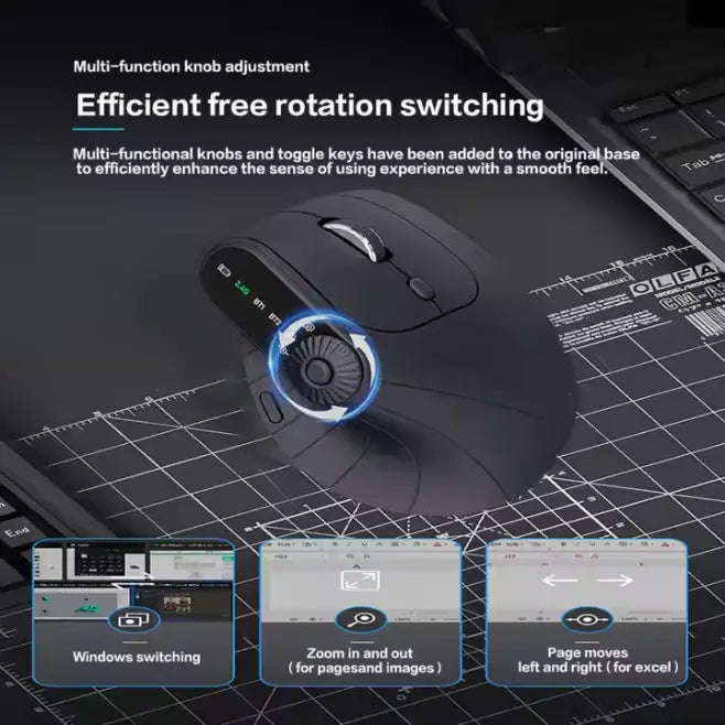 Souris ergonomique verticale multi-appareils
