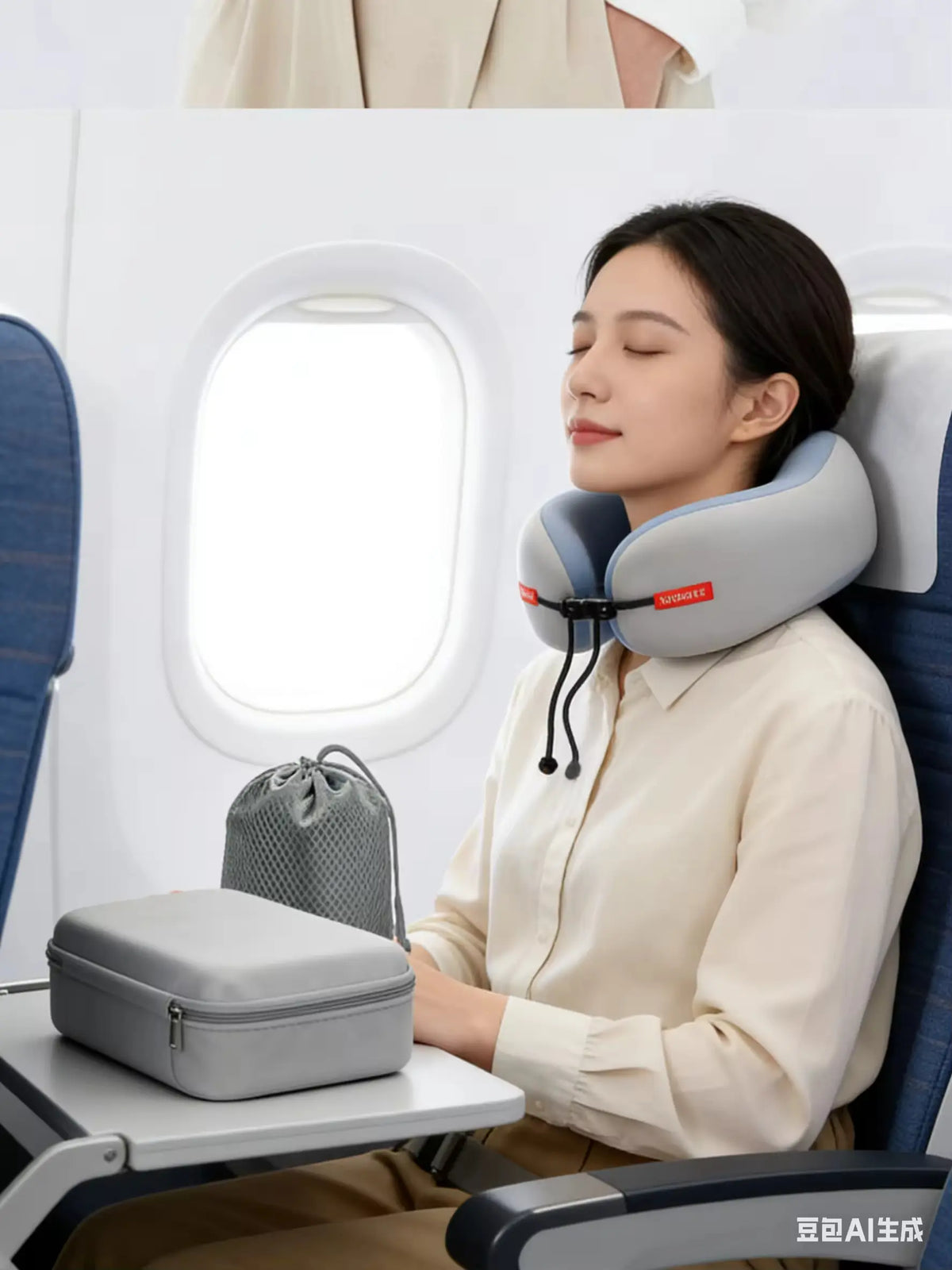 Coussin de Voyage Pliable en Mousse Mémoire